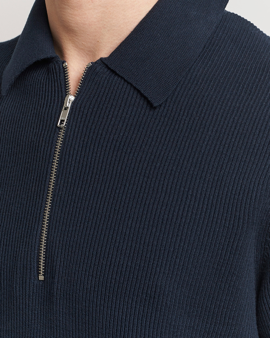 Hombres | Polos | NN07 | Hansie Zip Polo Navy Blue