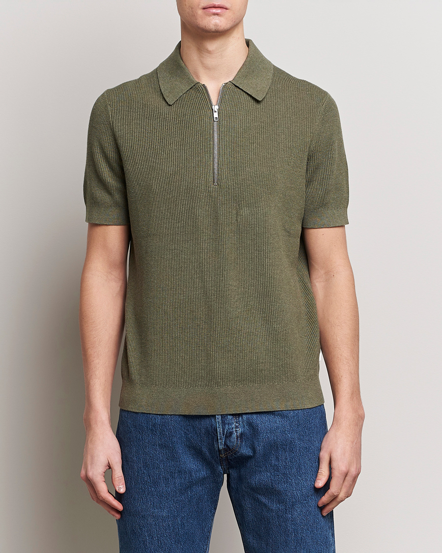 Hombres | Polos | NN07 | Hansie Zip Polo Capers Green