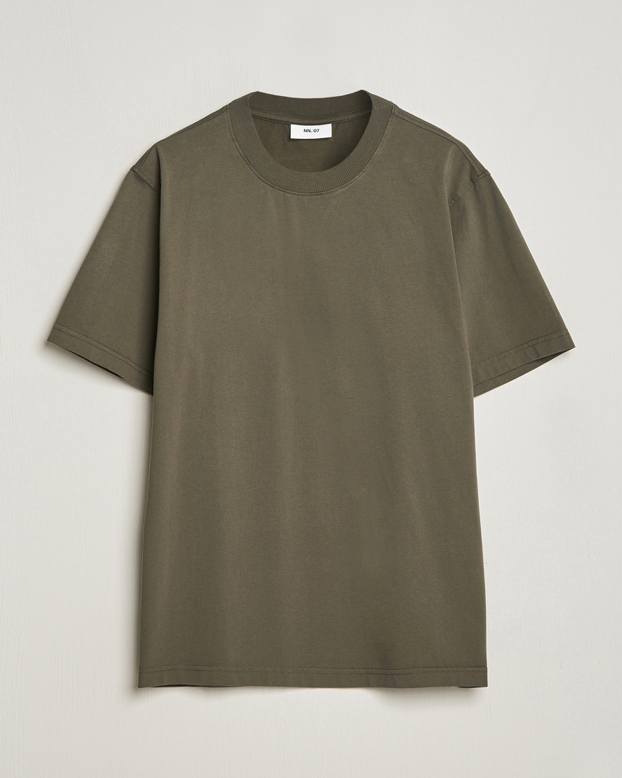 Hombres | Camisetas | NN07 | Adam Pima Crew Neck T-Shirt Capers Green