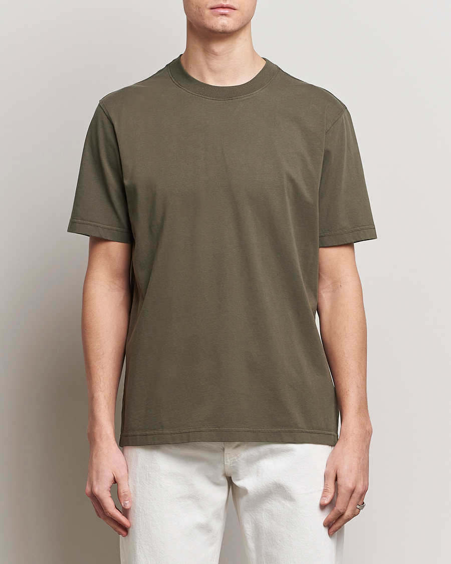 Hombres | Camisetas de manga corta | NN07 | Adam Pima Crew Neck T-Shirt Capers Green
