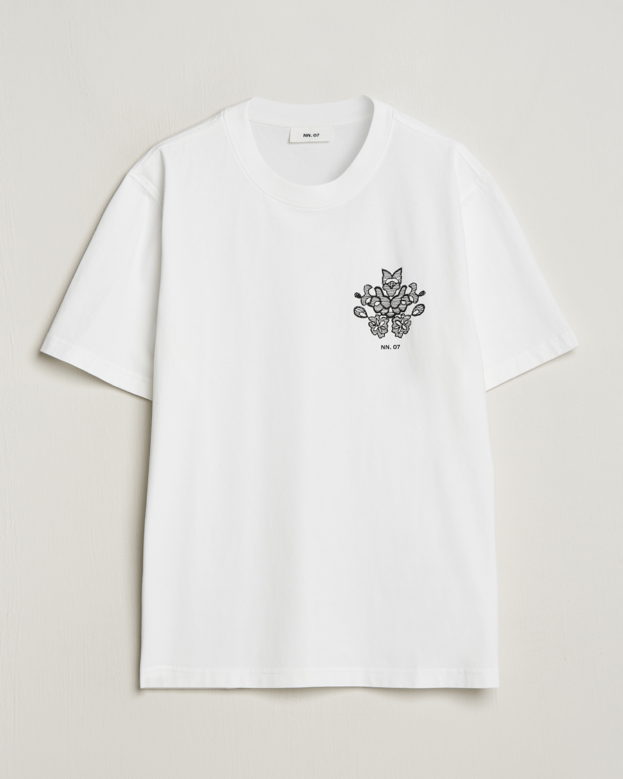 Hombres | Camisetas | NN07 | Adam Printed Crew Neck T-Shirt White
