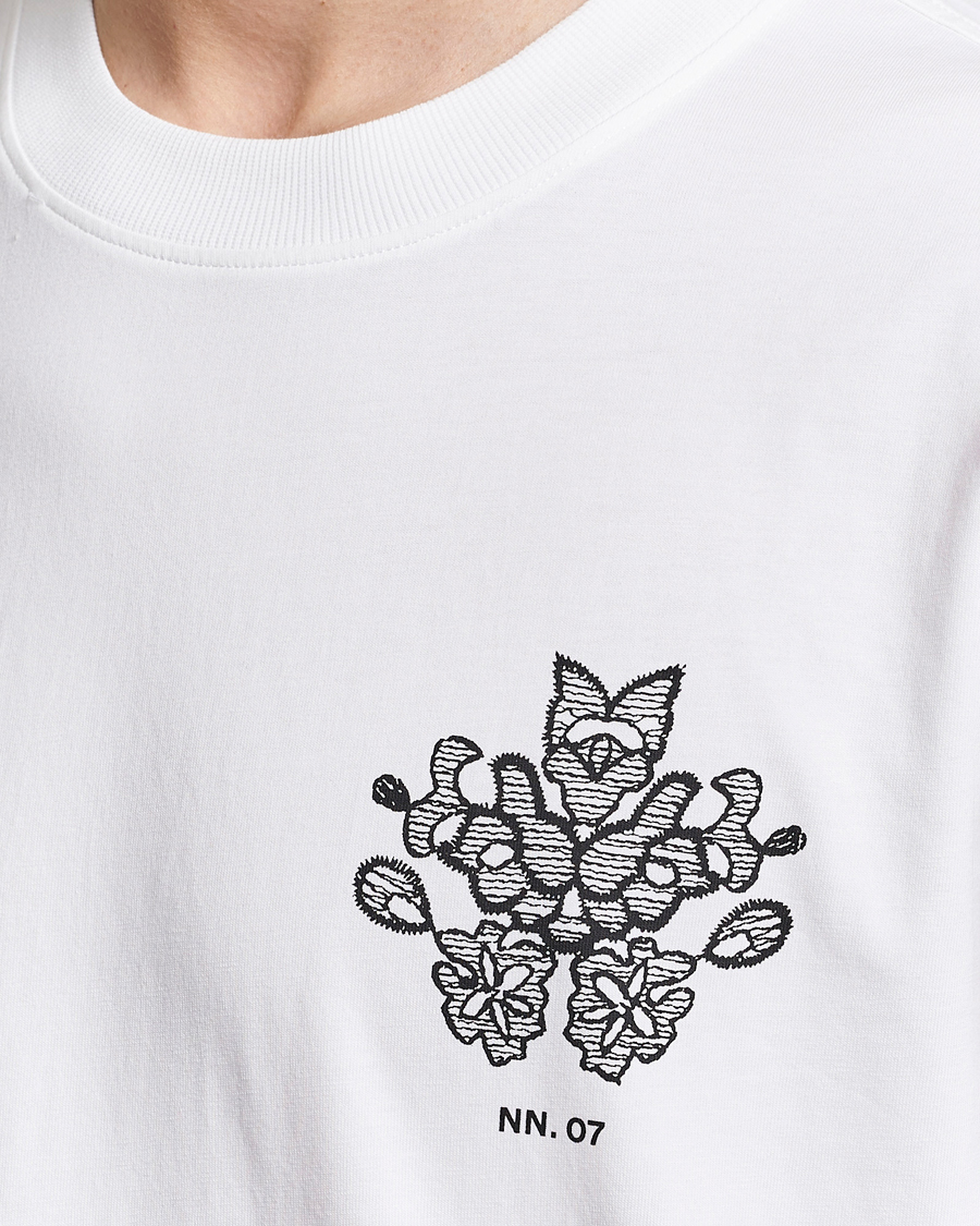 Hombres | Camisetas | NN07 | Adam Printed Crew Neck T-Shirt White