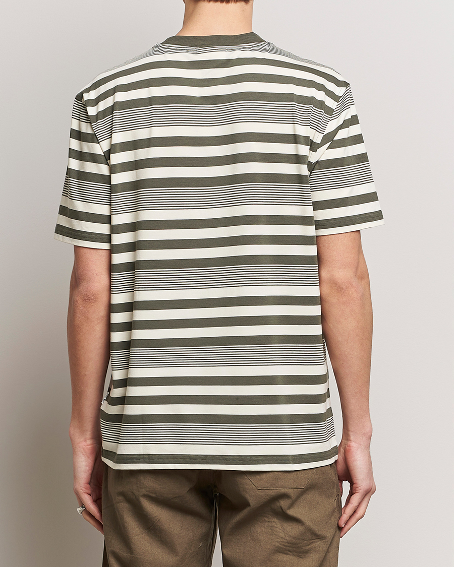 Hombres | Camisetas | NN07 | Adam Striped Crew Neck T-Shirt Capers Green