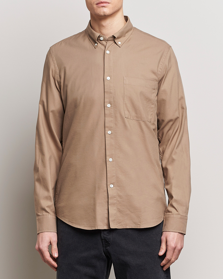 Hombres | Camisas casuales | NN07 | Arne Tencel Shirt Greige