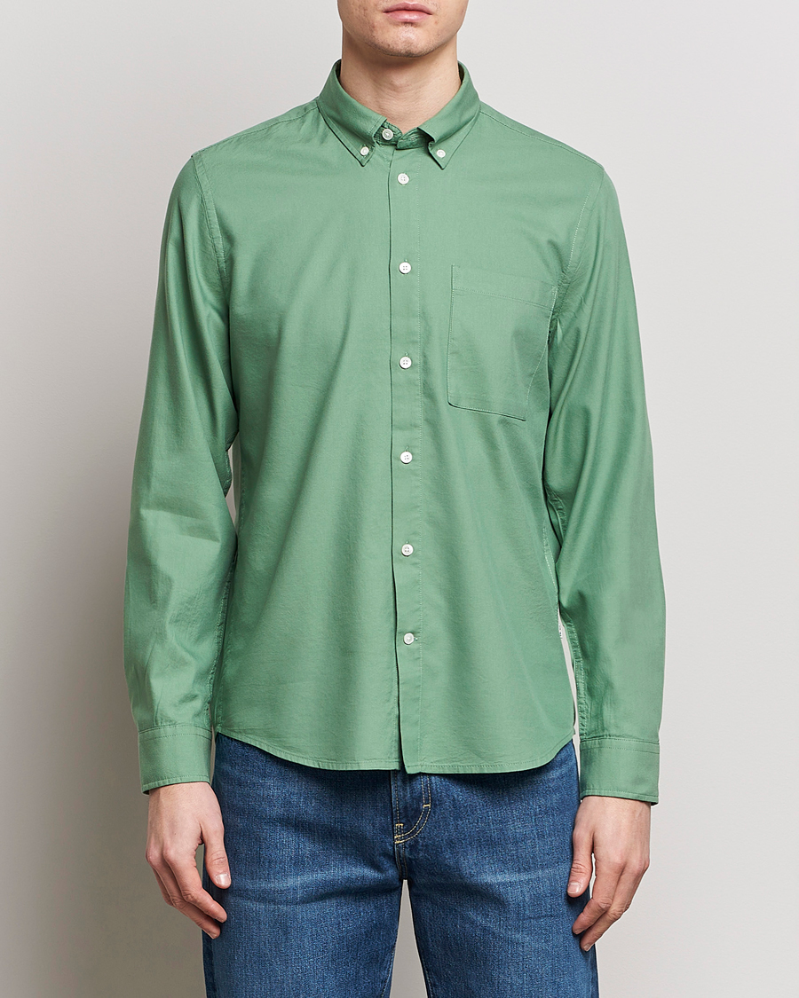 Hombres | Camisas casuales | NN07 | Arne Tencel Shirt Hedge Green