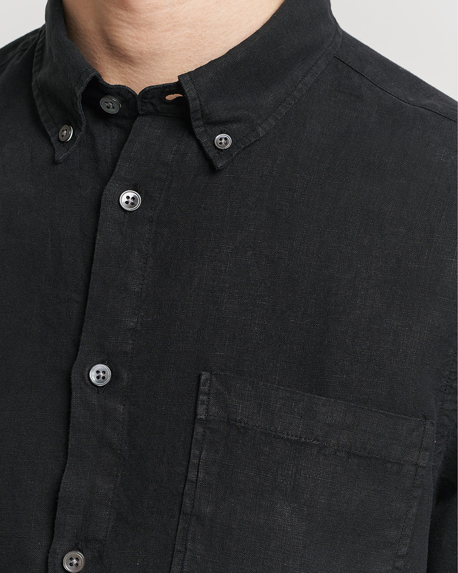 Hombres | Camisas | NN07 | Arne Linen Shirt Black
