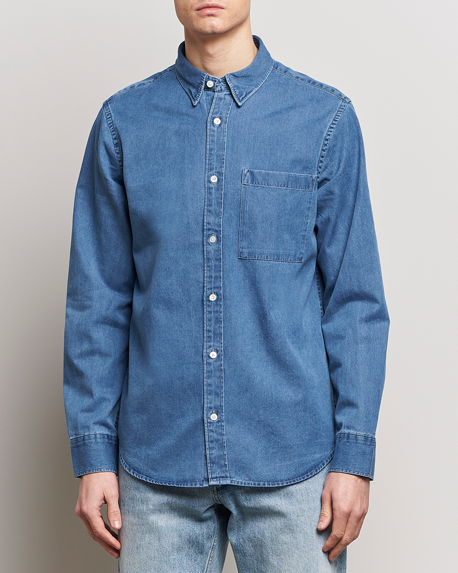 Hombres | Camisas | NN07 | Cohen Denim Shirt Light Indigo
