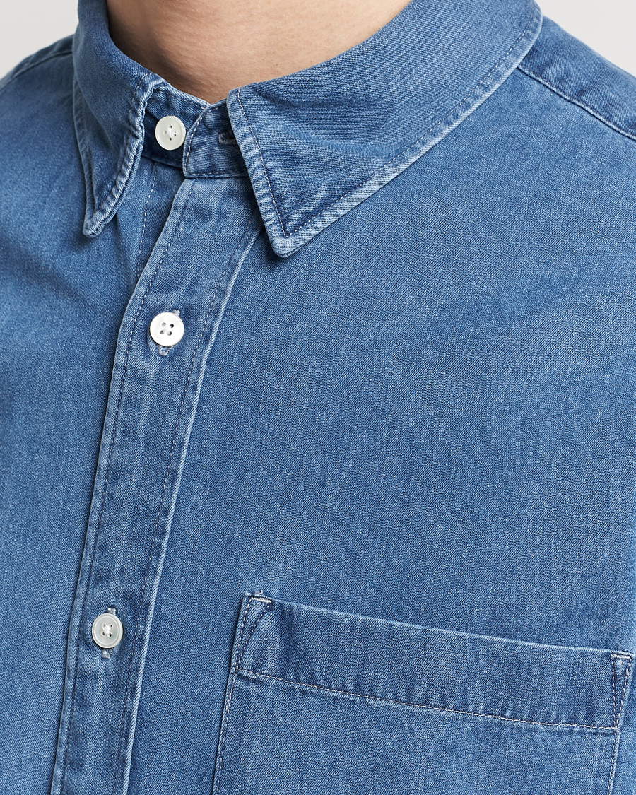 Hombres | Camisas | NN07 | Cohen Denim Shirt Light Indigo