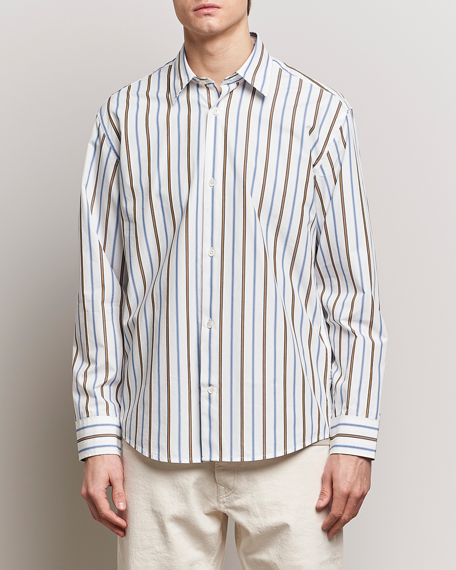 Hombres | Camisas casuales | NN07 | Freddy Poplin Striped Shirt Multi
