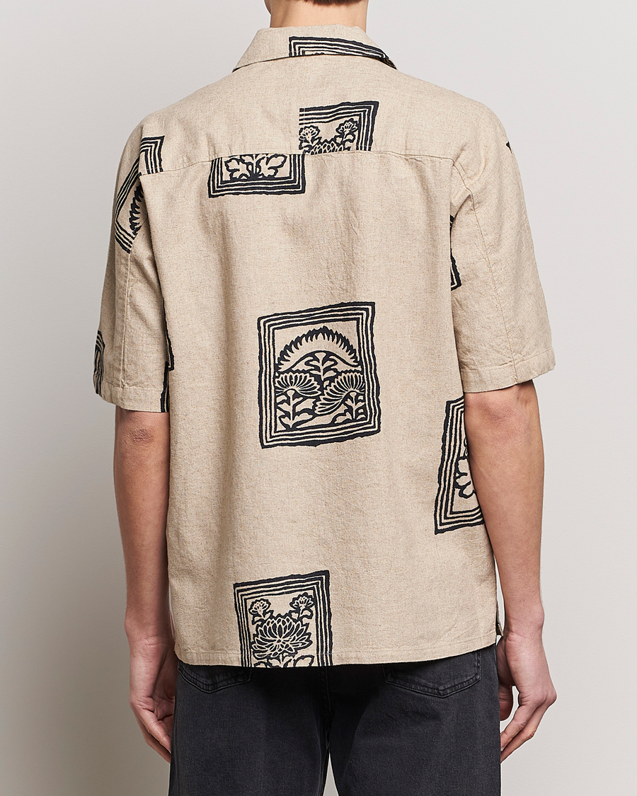 Hombres | Camisas | NN07 | Ole Printed Short Sleeve Shirt Oatmeal