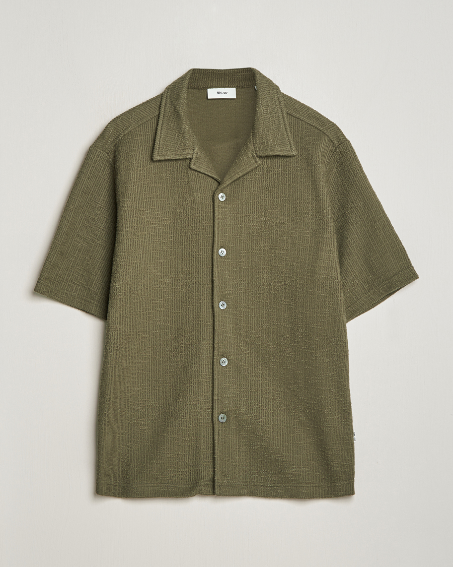 Hombres | Camisas | NN07 | Julio Short Sleeve Shirt Capers Green