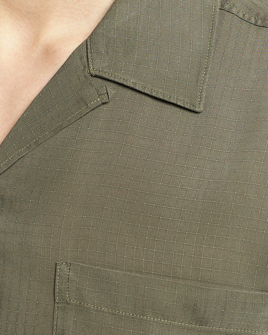 Hombres | Camisas | NN07 | Julio Ripstop Short Sleeve Shirt Capers Green