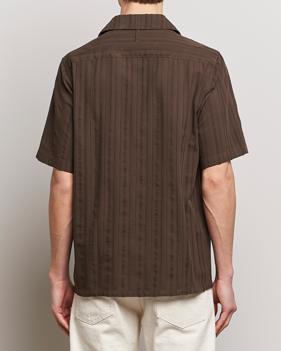 Hombres | Camisas | NN07 | Julio Structured Short Sleeve Shirt Demitasse Brown