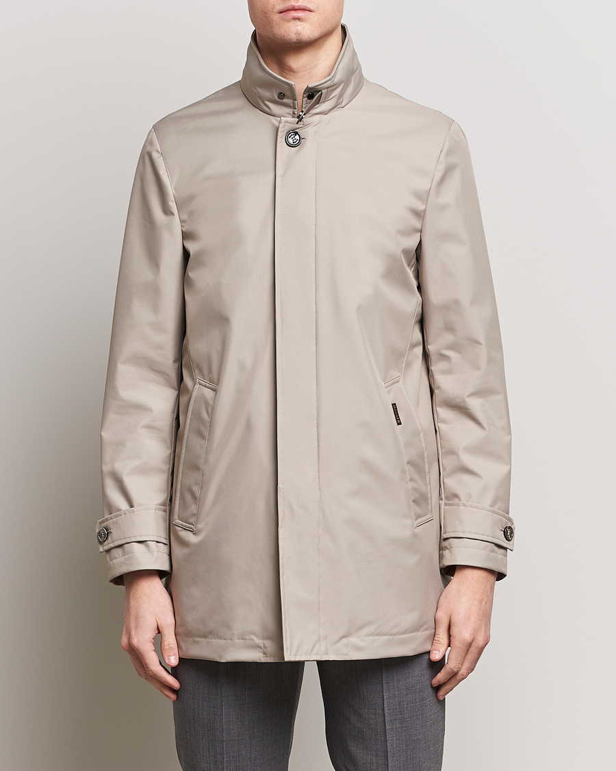 Hombres | Abrigos y chaquetas | MooRER | Waterproof Car Coat Light Grey