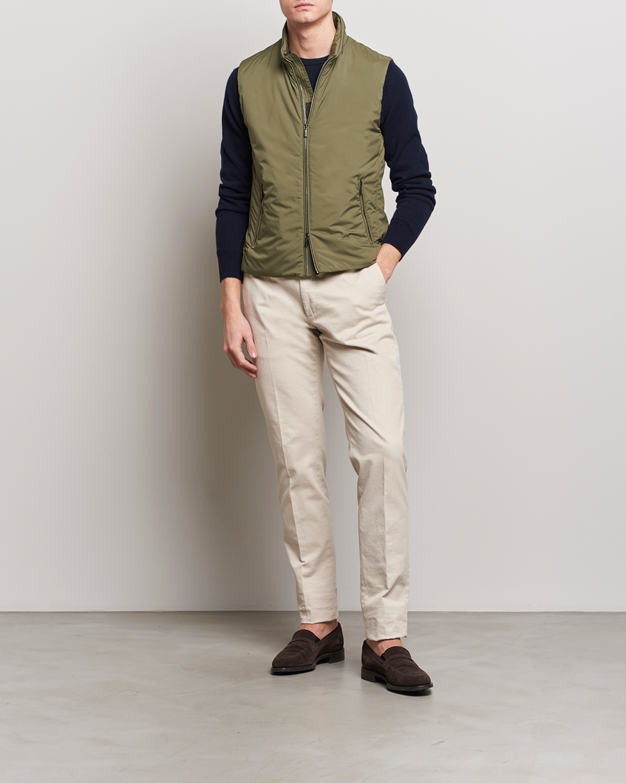 Hombres | Abrigos y chaquetas | MooRER | Senio Padded Vest Green