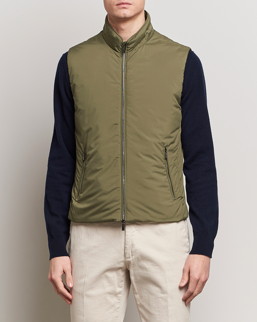 Hombres | Chaquetas formales | MooRER | Senio Padded Vest Green