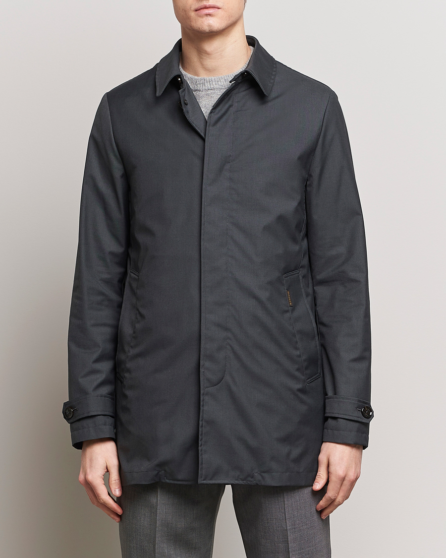 Hombres | Chaquetas formales | MooRER | Waterproof Detachable Liner Tech Coat Dark Grey