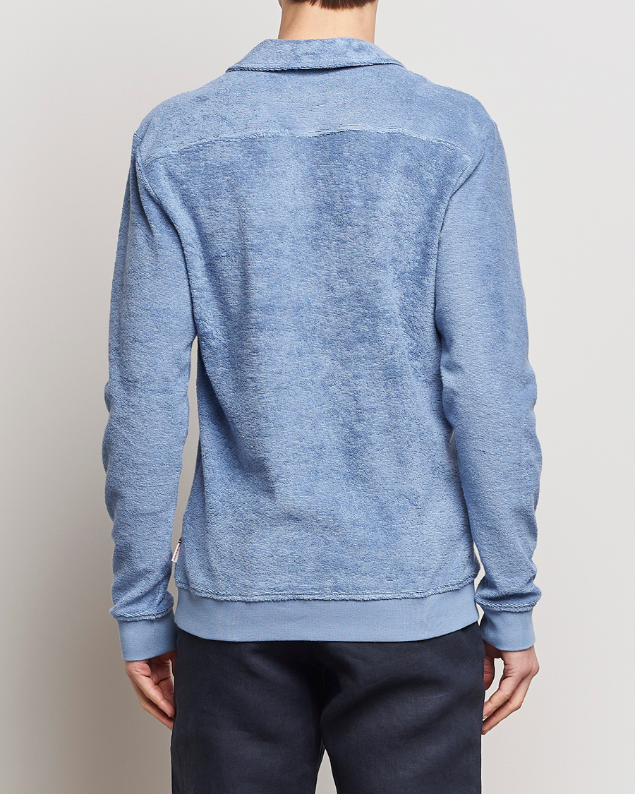 Hombres | Jerséis y prendas de punto | Orlebar Brown | Santino Organic Cotton Terry Polo Springfield Blue