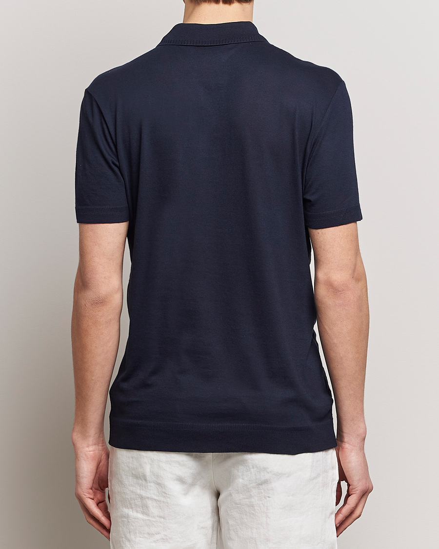 Hombres | Polos | Orlebar Brown | Jarrett Jaquard Knitted Ribb Polo Night Iris