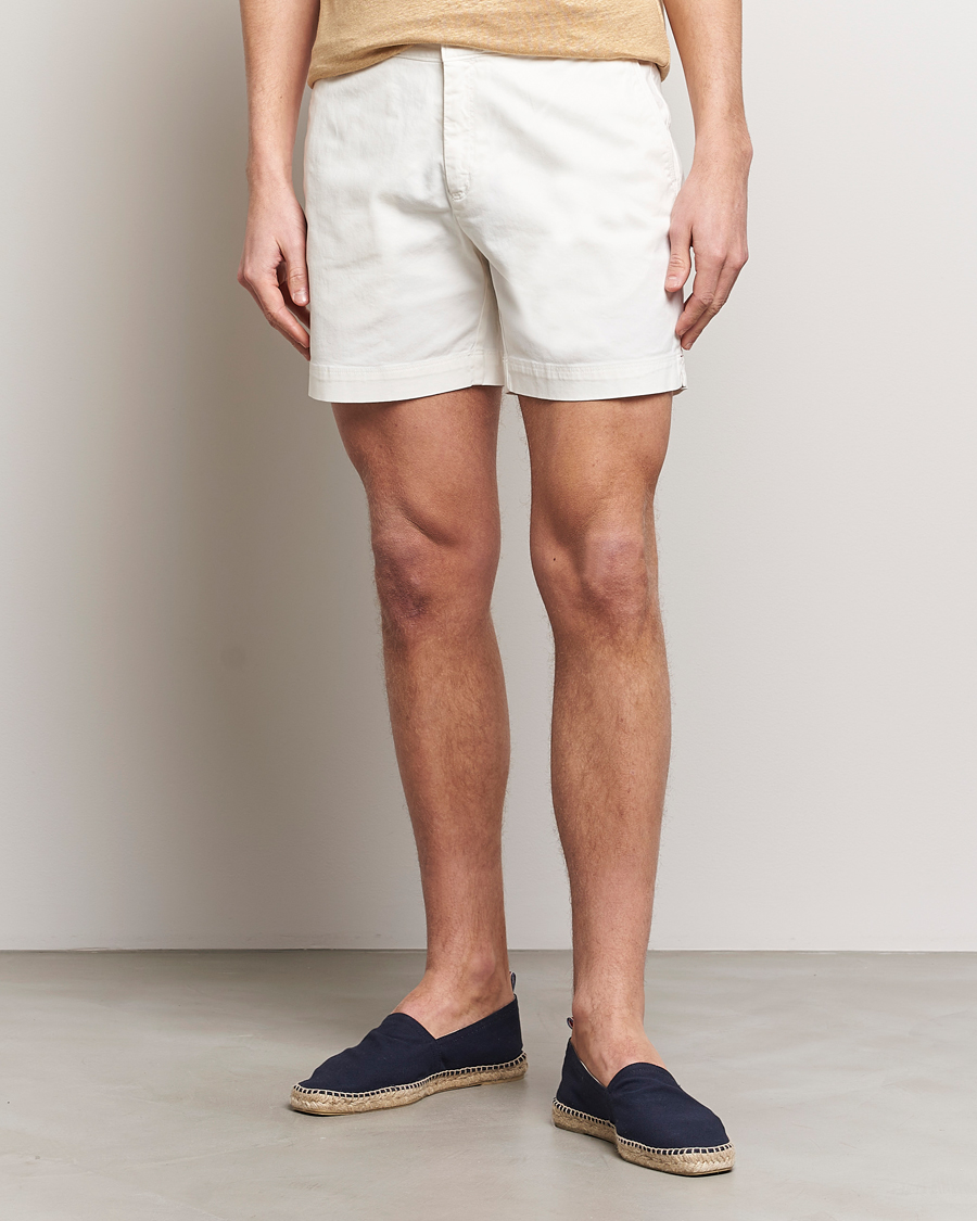 Hombres | Pantalones cortos chinos | Orlebar Brown | Bulldog Cotton Stretch Twill Shorts Sea Mist