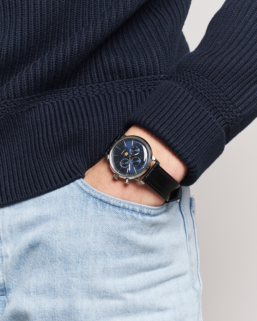 Hombres | Timex Marlin Moon Phase Quartz 40mm Blue Dial | Timex | Marlin Moon Phase Quartz 40mm Blue Dial