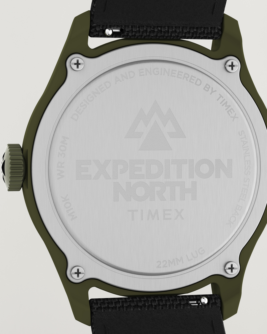 Hombres | Correa de tela | Timex | Expedition North Traprock Quartz 43mm Black Dial