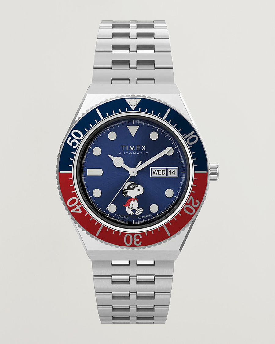 Hombres | Timex M79 X Peanuts Masked Marvel Automatic 40mm Blue Dial | Timex | M79 X Peanuts Masked Marvel Automatic 40mm Blue Dial