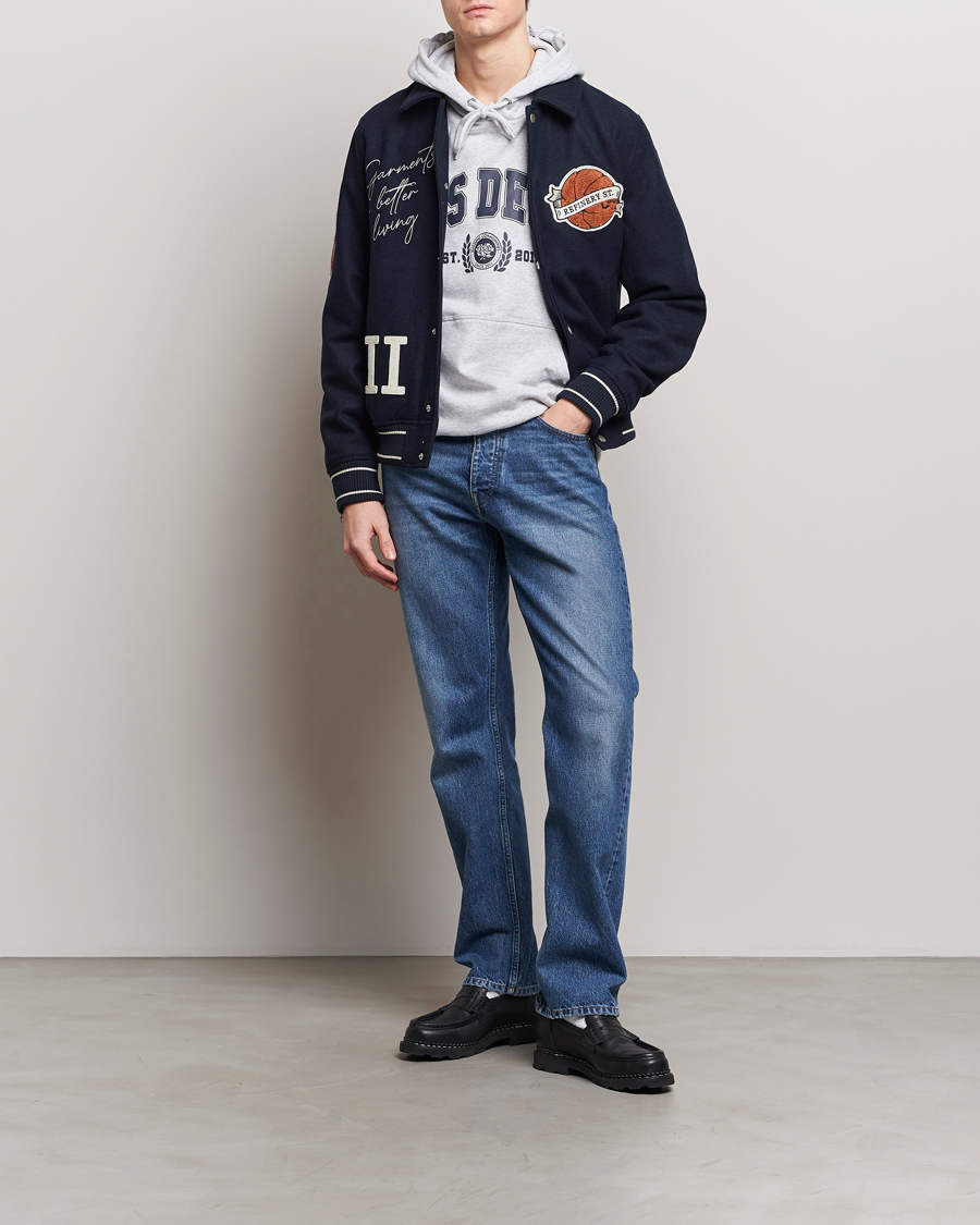 Hombres | Abrigos y chaquetas | LES DEUX | Varsity Wool Jacket Dark Navy