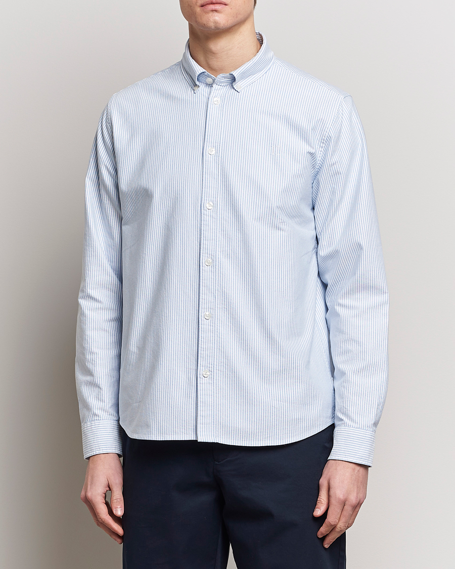 Hombres |  | LES DEUX | Kristian Oxford Shirt Light Blue/White