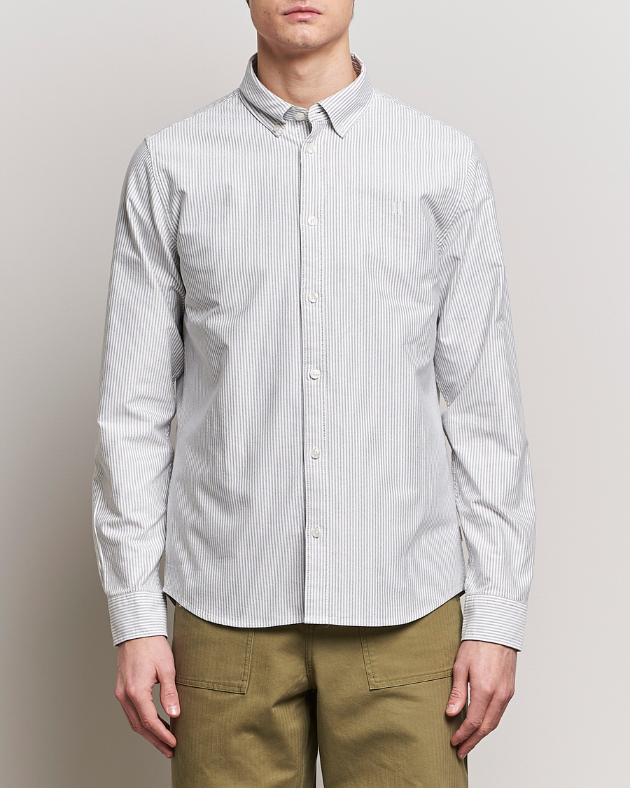 Hombres | Camisas oxford | LES DEUX | Kristian Oxford Shirt Green/White