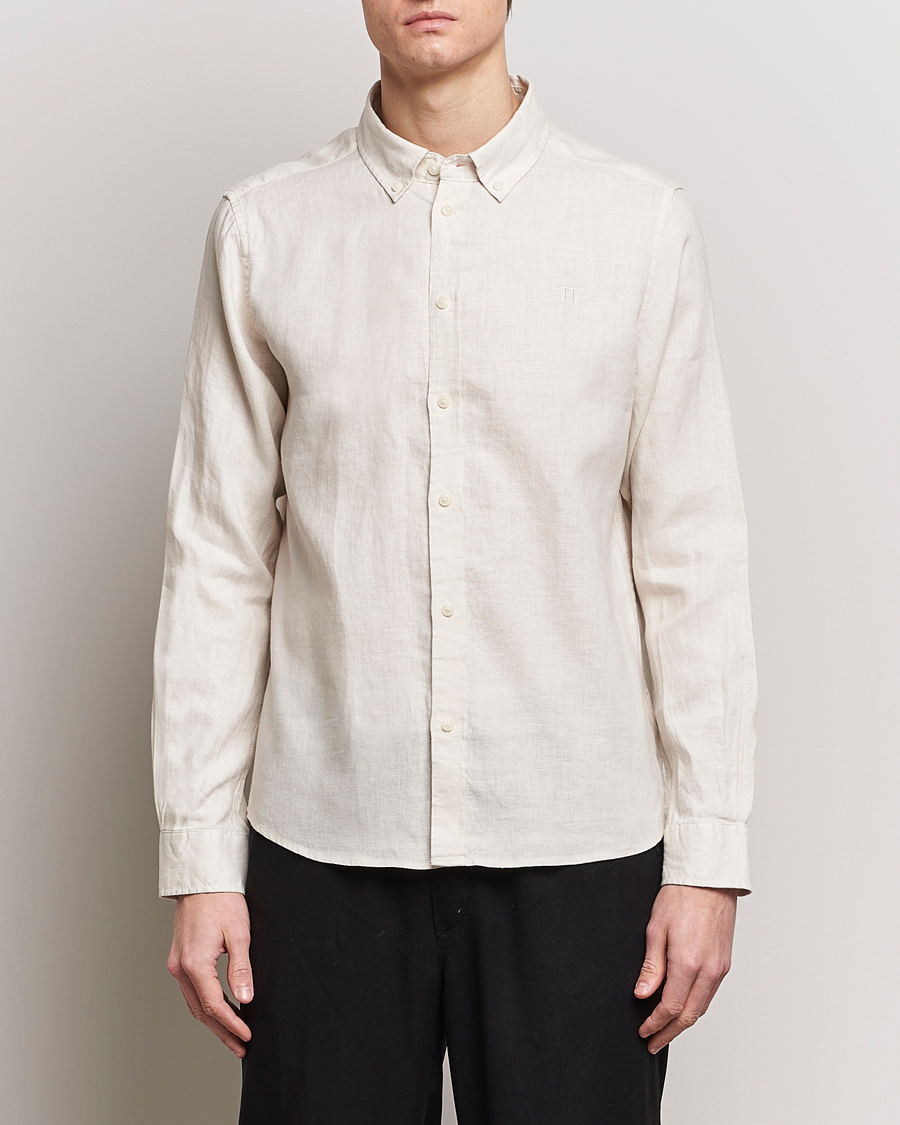 Hombres | Camisas | LES DEUX | Kristian Linen Button Down Shirt Ivory