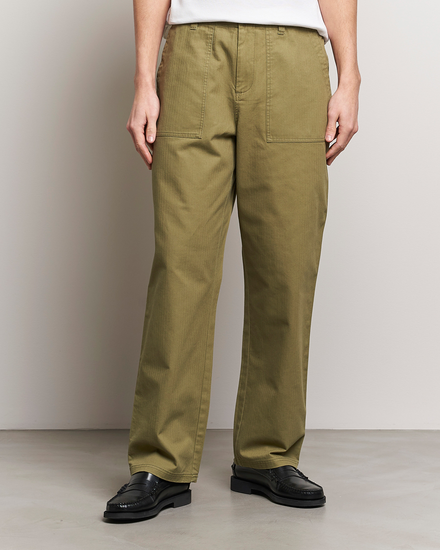 Hombres | Pantalones formales | LES DEUX | Lester Fatigue Pants Surplus Green