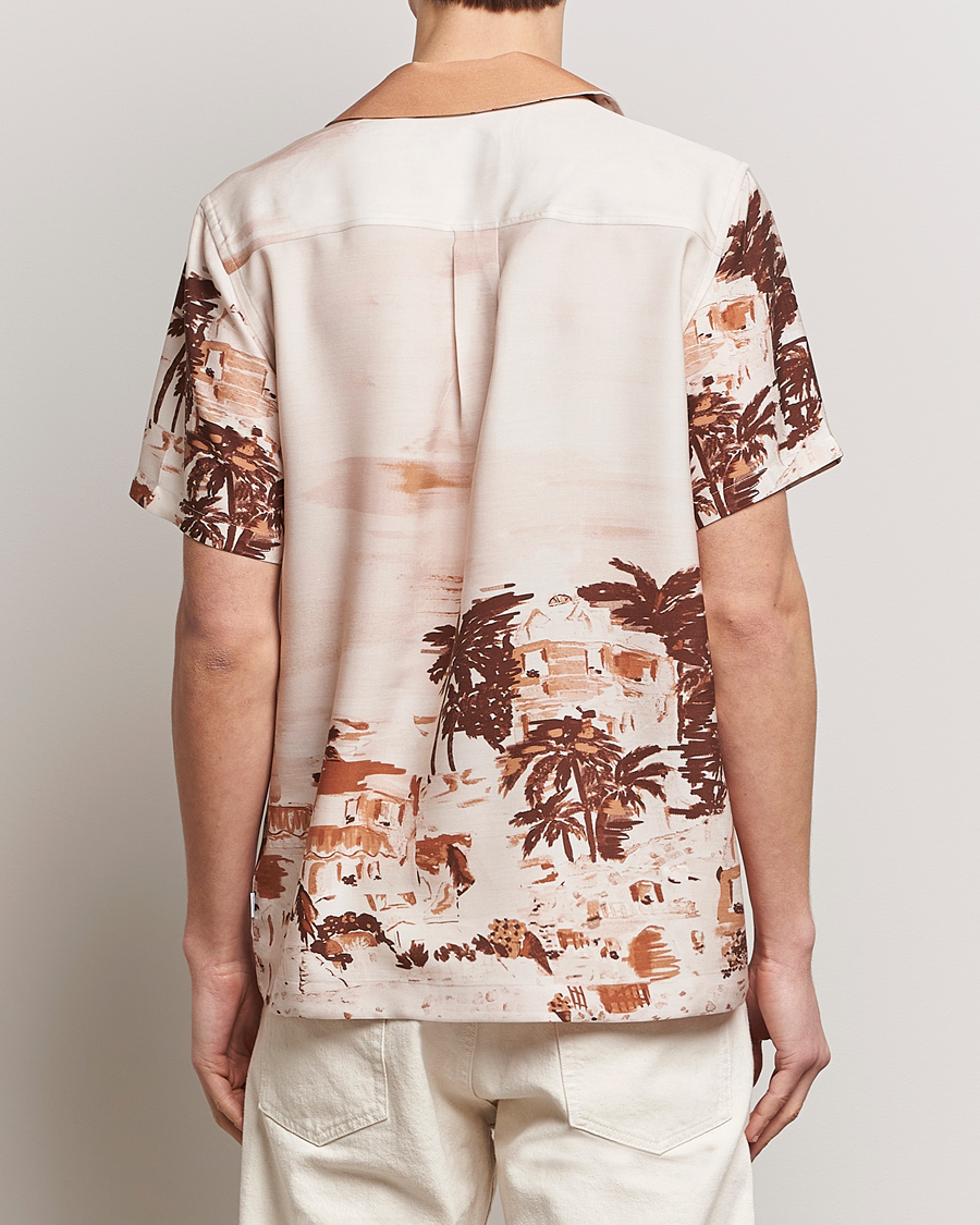 Hombres | Camisas | LES DEUX | Coastal Printed Short Sleeve Shirt Terracotta