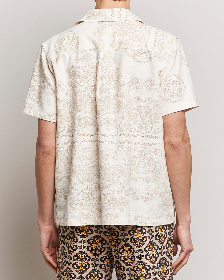 Hombres | Camisas | LES DEUX | Lesley Paisley Short Sleeve Shirt Light Ivory