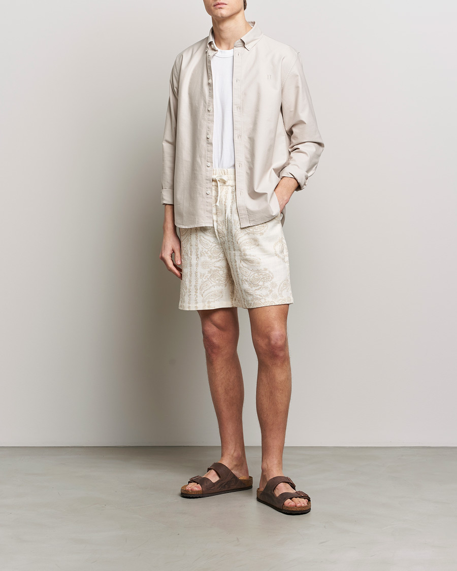 Hombres | Pantalones cortos | LES DEUX | Lesley Paisley Shorts Light Ivory