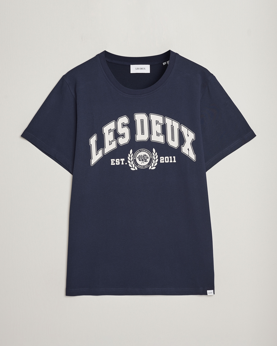 Hombres | Camisetas | LES DEUX | University T-Shirt Dark Navy