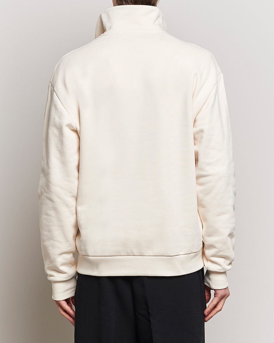 Hombres | Jerséis y prendas de punto | LES DEUX | Crew Half Zip Sweatshirt Light Ivory