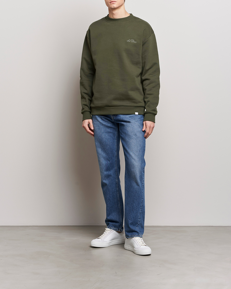 Hombres | Jerséis y prendas de punto | LES DEUX | Crew Sweatshirt Forrest Green