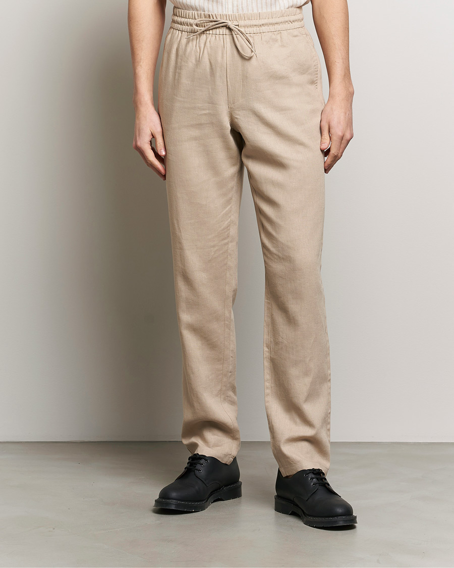 Hombres | Pantalones de lino | LES DEUX | Patrick Linen Pants Light Desert Sand