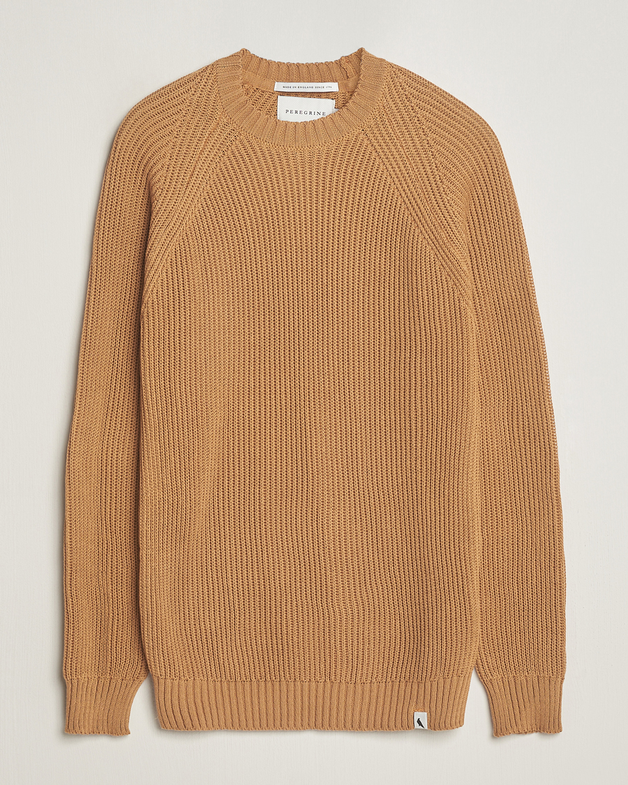 Hombres | Jerséis y prendas de punto | Peregrine | Harry Organic Cotton Sweater Amber
