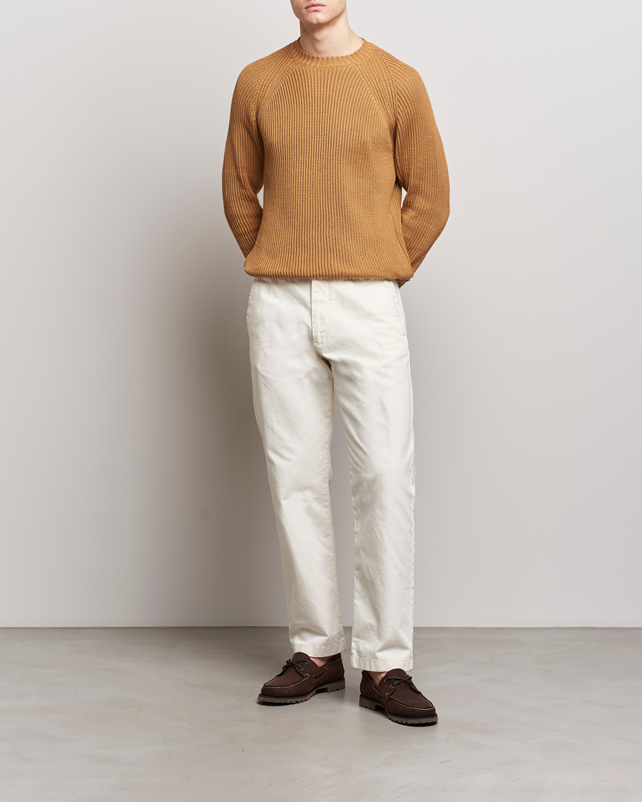 Hombres | Jerséis y prendas de punto | Peregrine | Harry Organic Cotton Sweater Amber