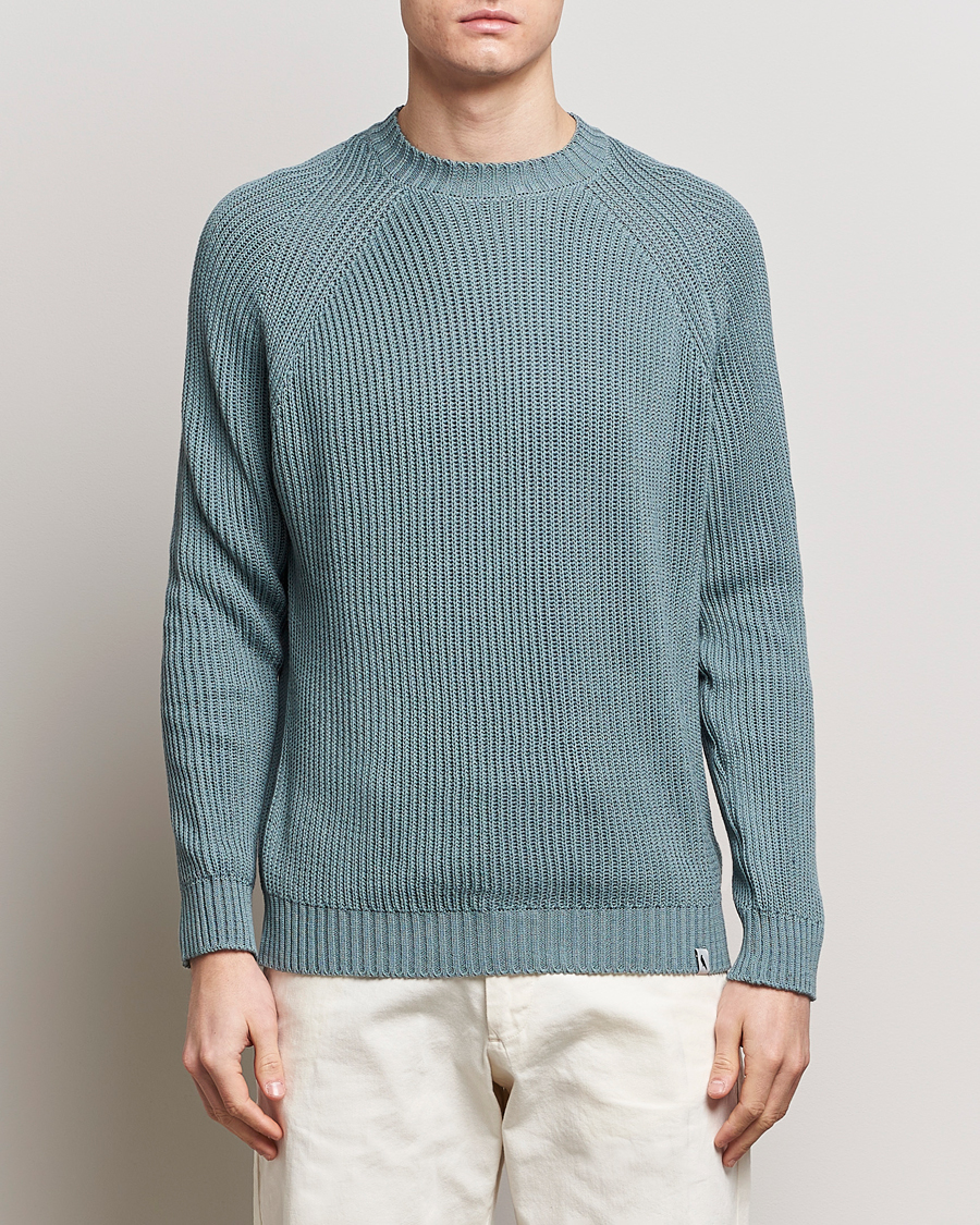 Hombres | Jerseys de punto | Peregrine | Harry Organic Cotton Sweater Lovat