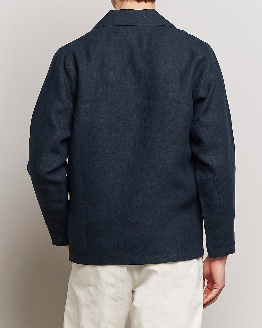 Hombres | Camisas | Peregrine | Grange Linen Shacket Navy