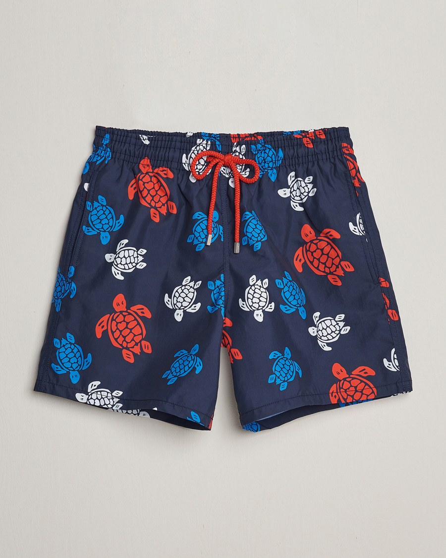 Hombres | Bañadores | Vilebrequin | Moorea Printed Swimshorts Bleu Marine