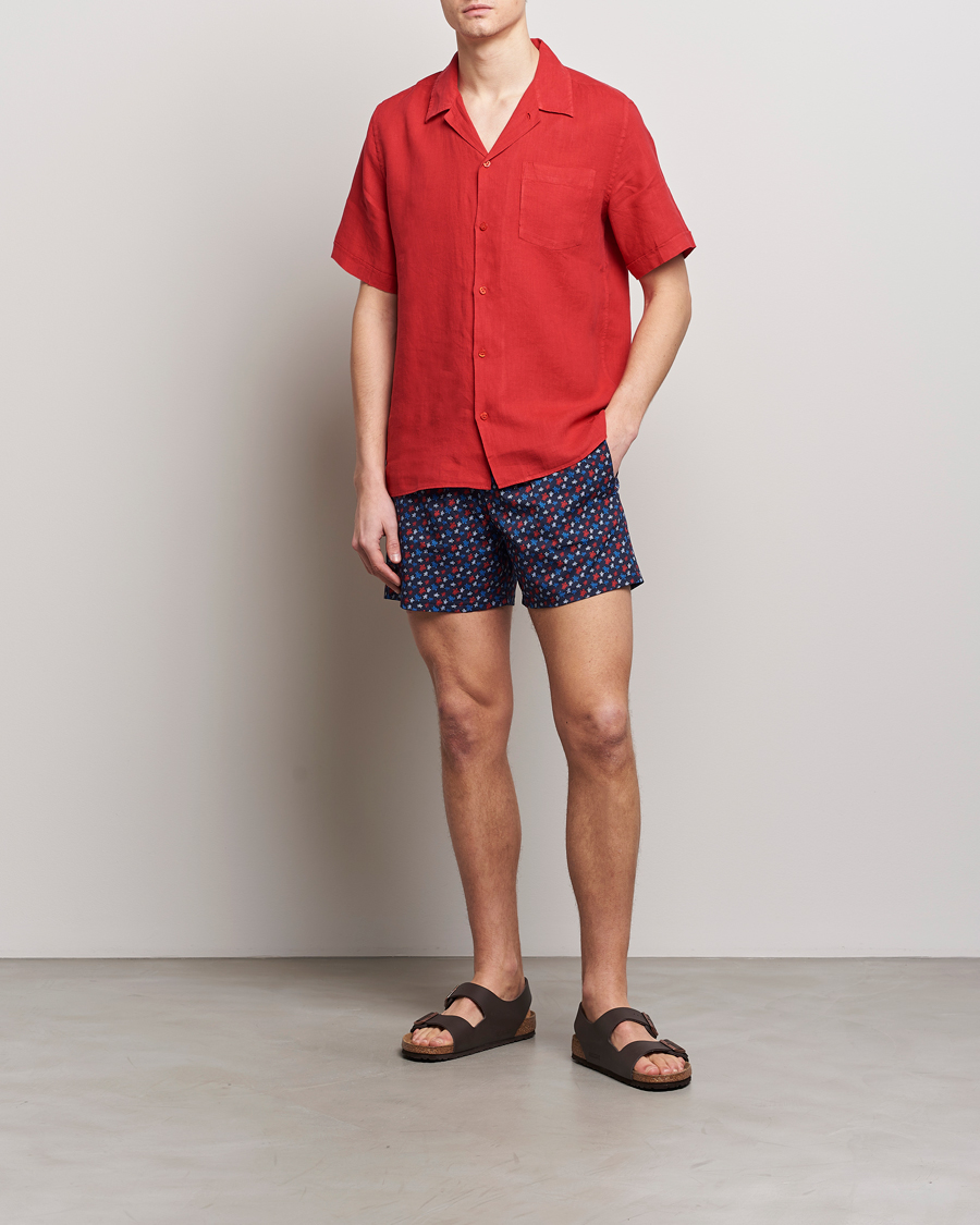 Hombres | Bañadores | Vilebrequin | Moorea Printed Swimshorts Bleu Marine