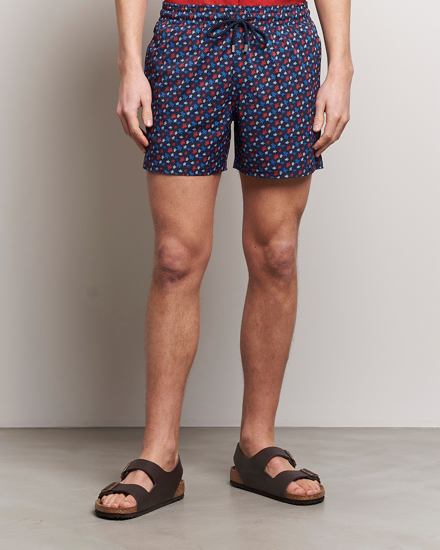 Hombres | Bañadores | Vilebrequin | Moorea Printed Swimshorts Bleu Marine