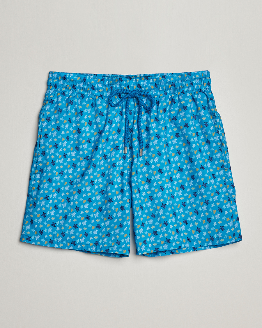Hombres | Bañadores | Vilebrequin | Mahina Printed Swimshorts Bleu Hawaii