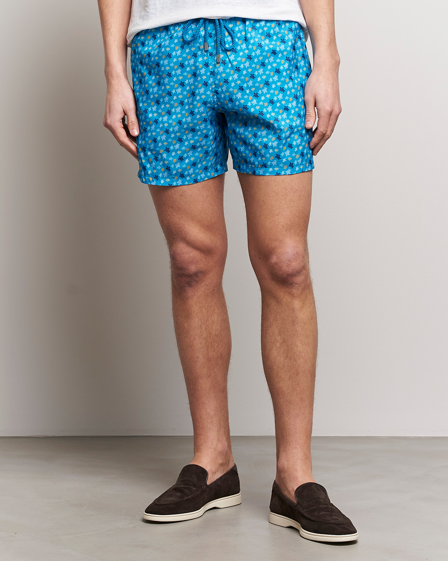 Hombres | Ropa | Vilebrequin | Mahina Printed Swimshorts Bleu Hawaii