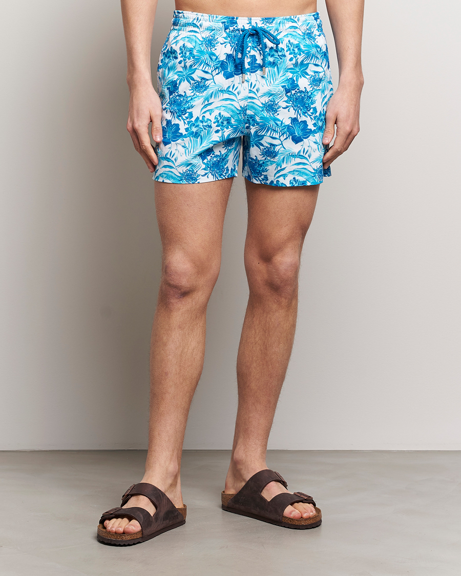 Hombres | Bañadores | Vilebrequin | Moorise Printed Swimshorts Blanc
