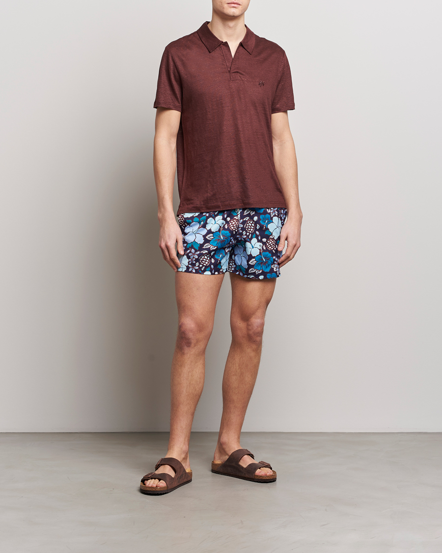 Hombres | Bañadores | Vilebrequin | Moorise Printed Swimshorts Minuit